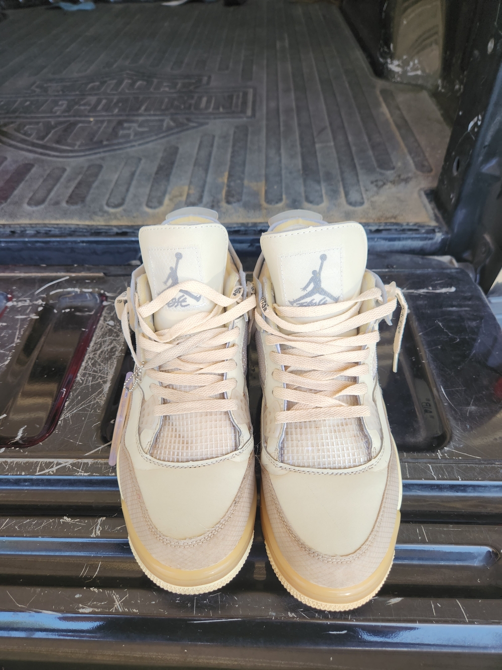 Air Jordan 4 Wheat/Tan Sneakers - Jumpman Logo